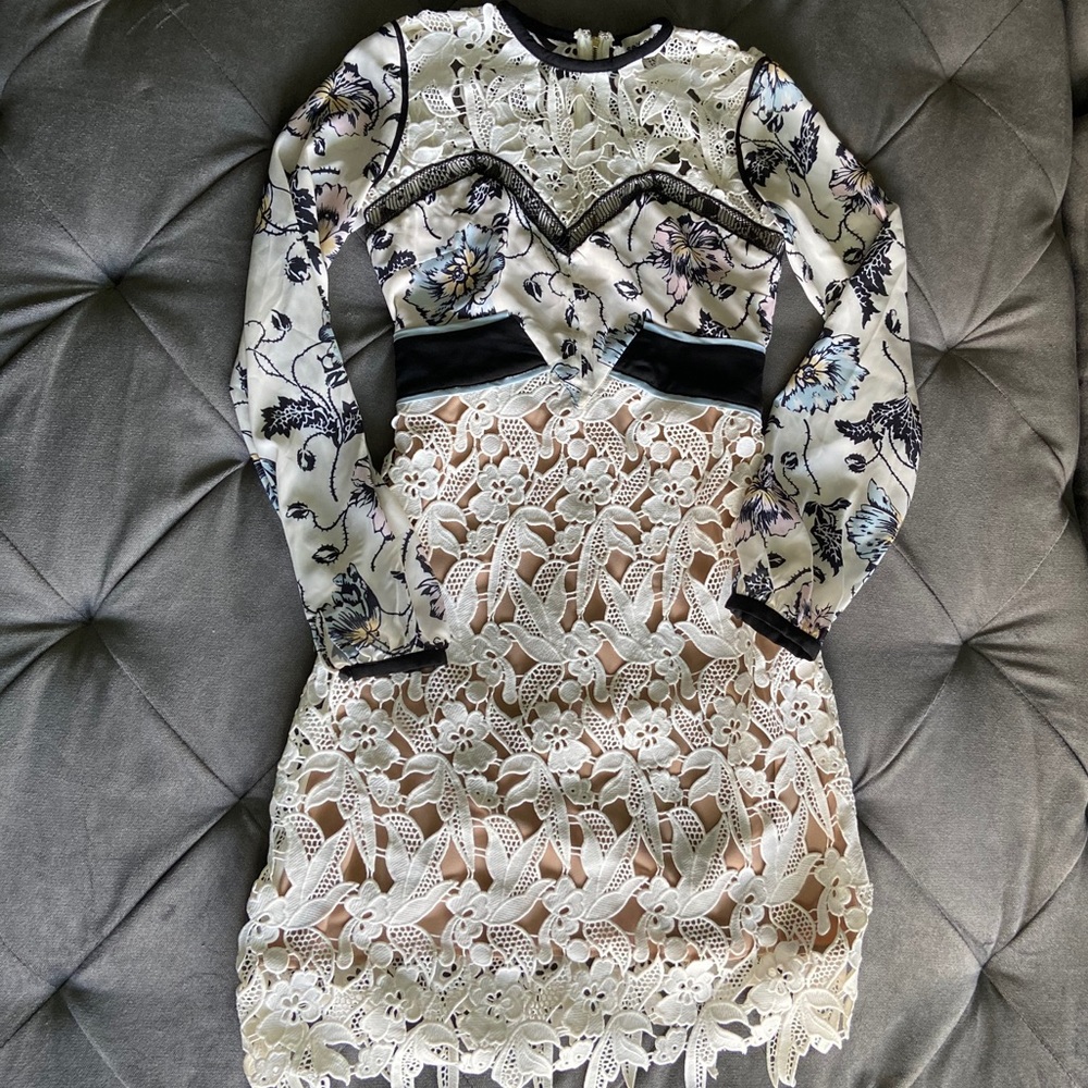 Self-Portrait Floral lace dress